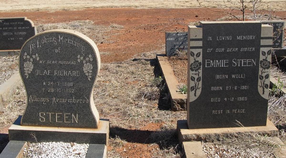 STEEN Olaf Richard 1900-1962 &amp; Emmie WOLL 1901-1965