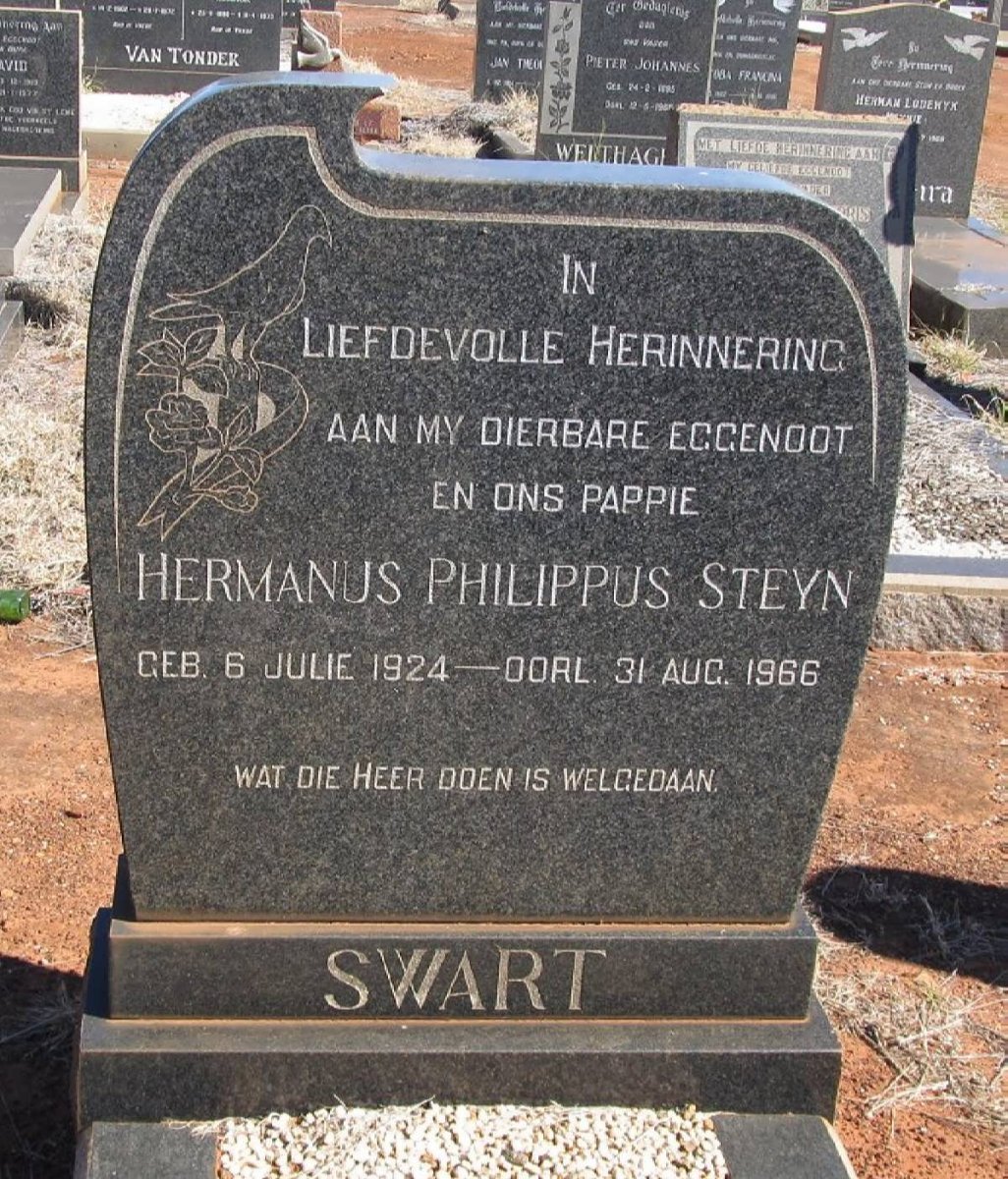 SWART Hermanus Philippus Steyn 1924-1966