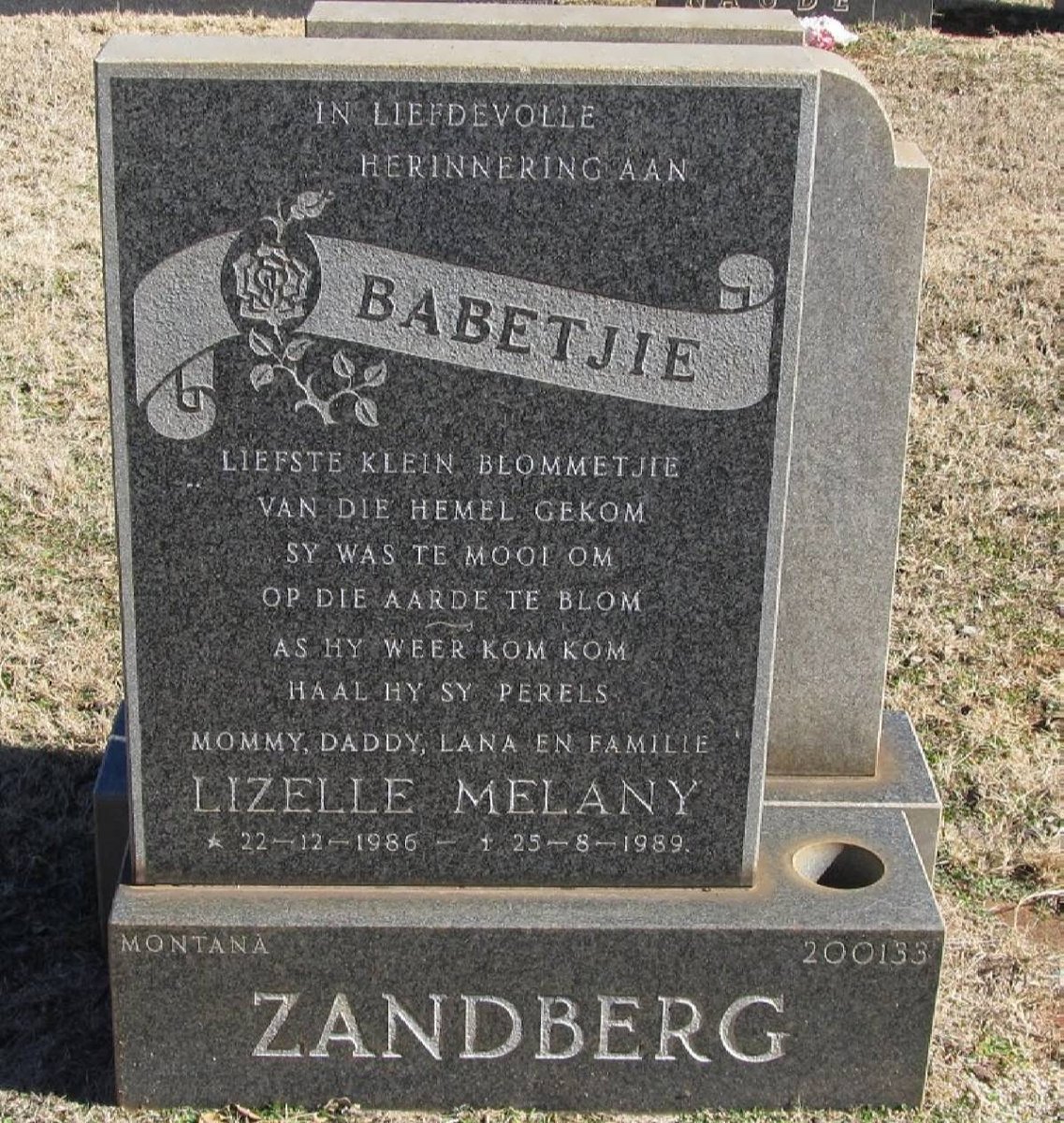 ZANDBERG Lizelle Melany 1986-1989