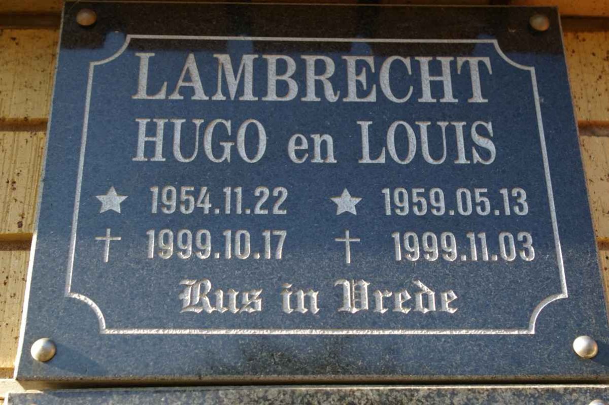 LAMBRECHT Hugo 1954-1999 :: LAMBRECHT Louis 1959-1999