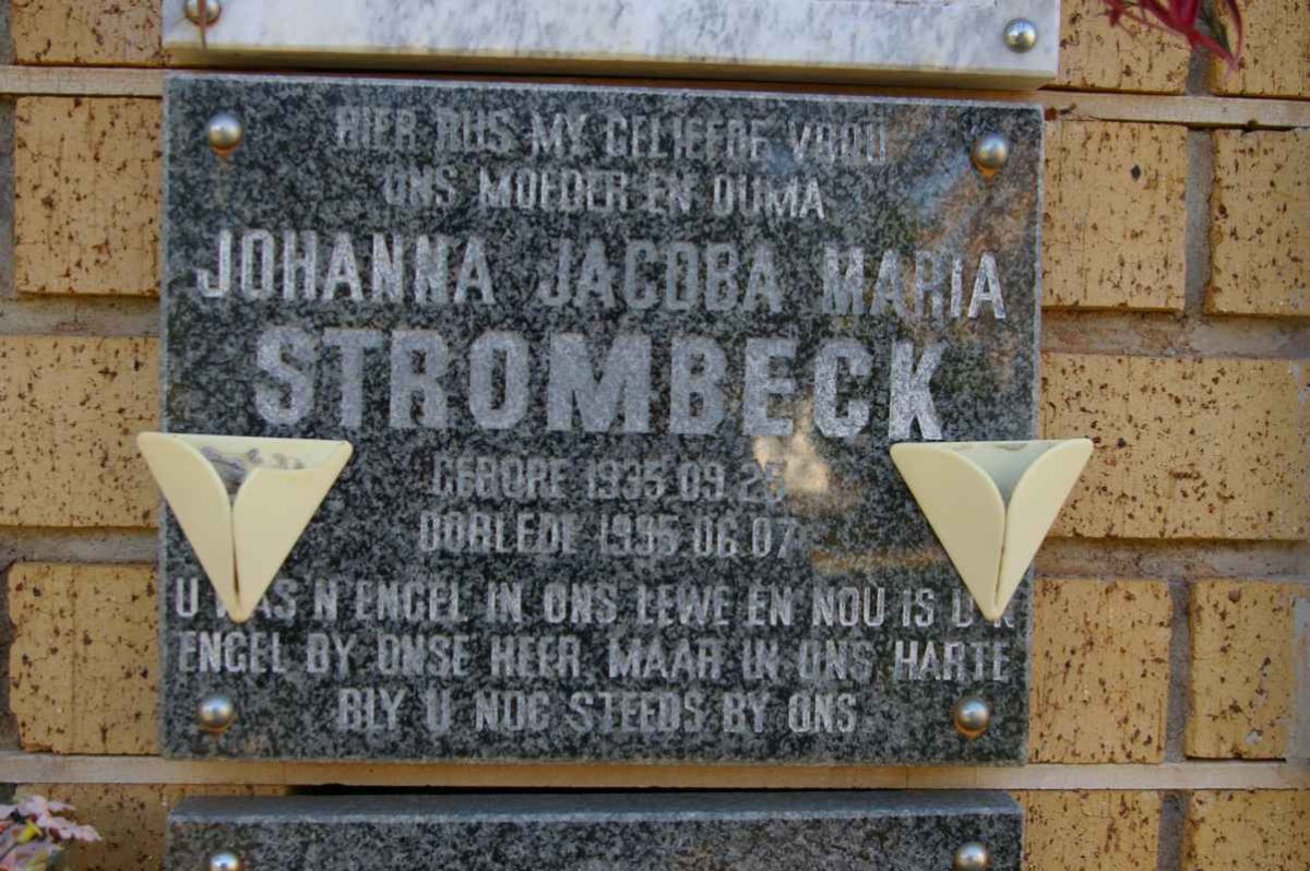STROMBECK Johanna Jacoba Maria 1935-1995