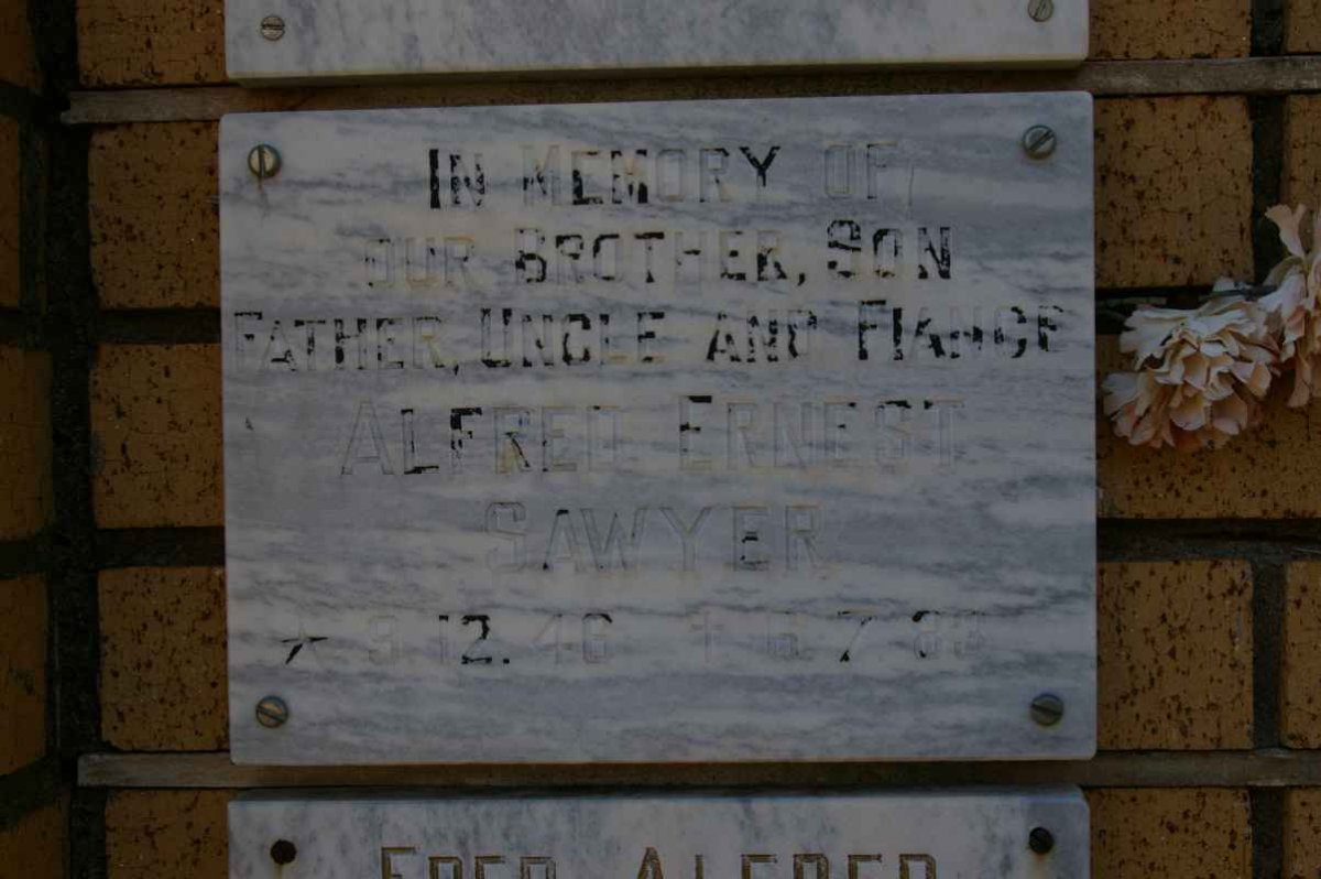 SAWYER Alfred Ernest 1946-1981