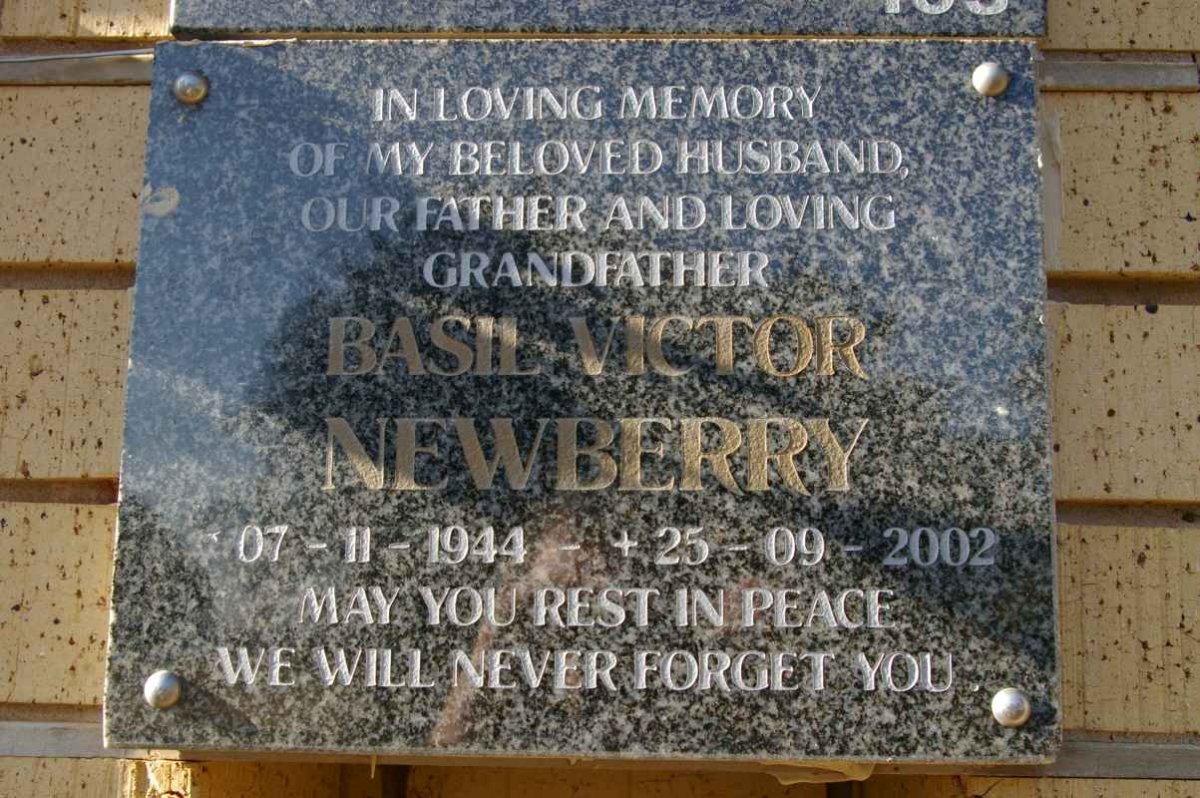 NEWBERRY Basil Victor 1944-2002