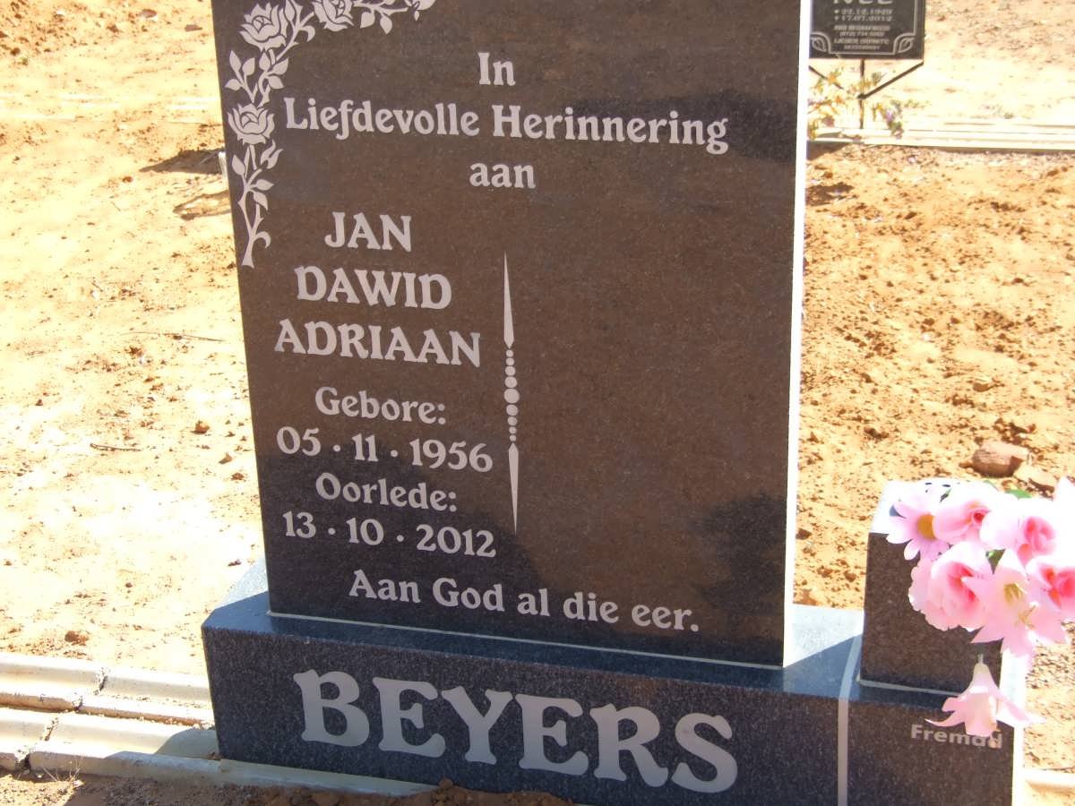 BEYERS Jan Dawid Adriaan 1956-2012