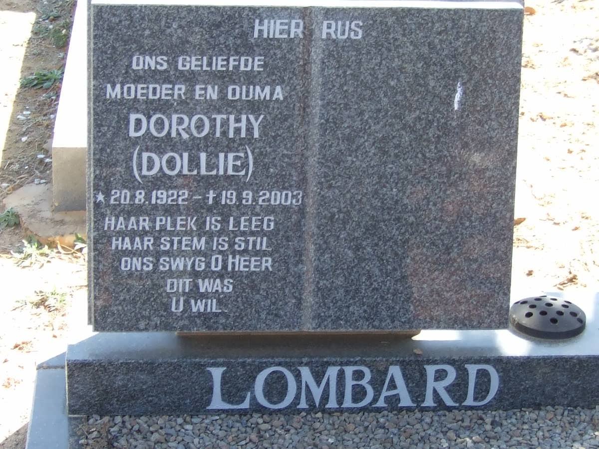 LOMBARD Dorothy 1922-2003