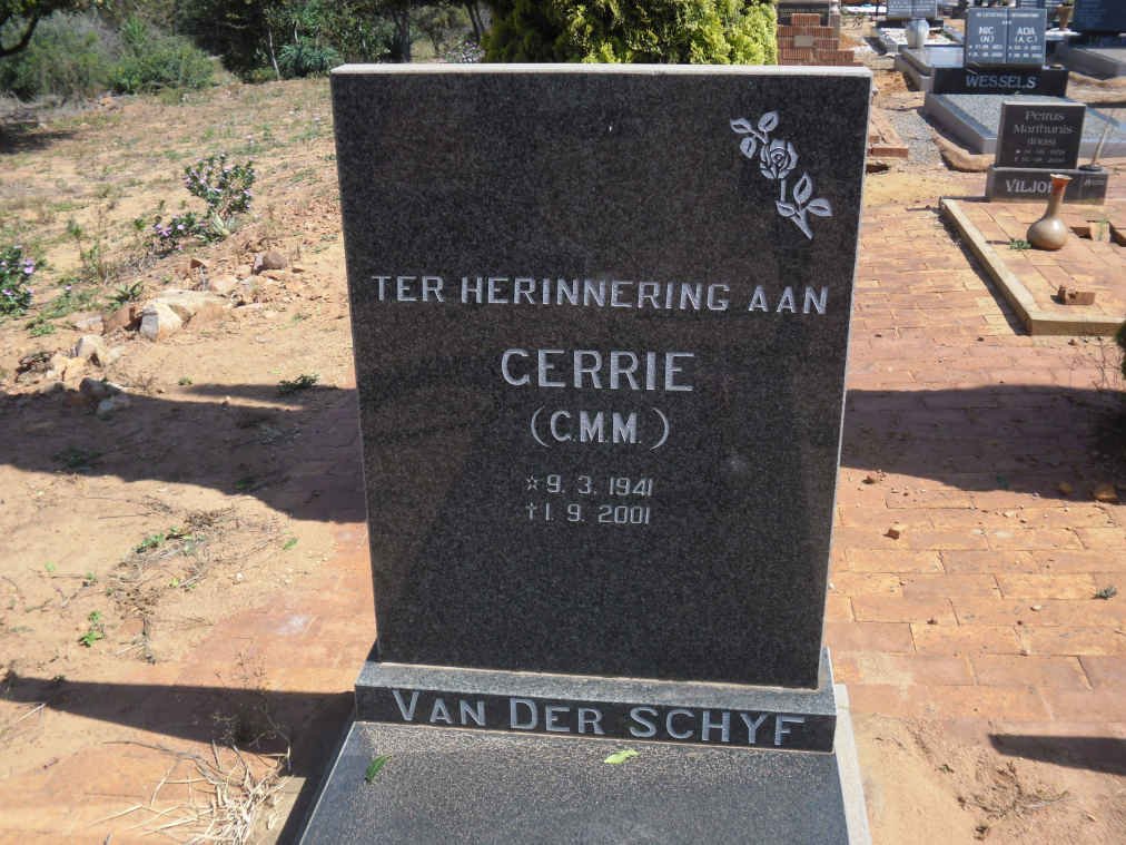 SCHYF G.M.M., van der 1941-2001
