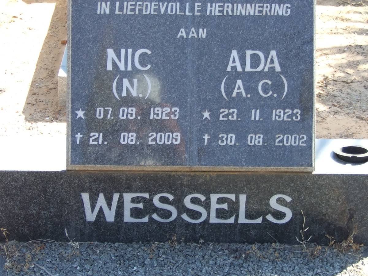 WESSELS N. 1923-2009 &amp; A.C. 1923-2002