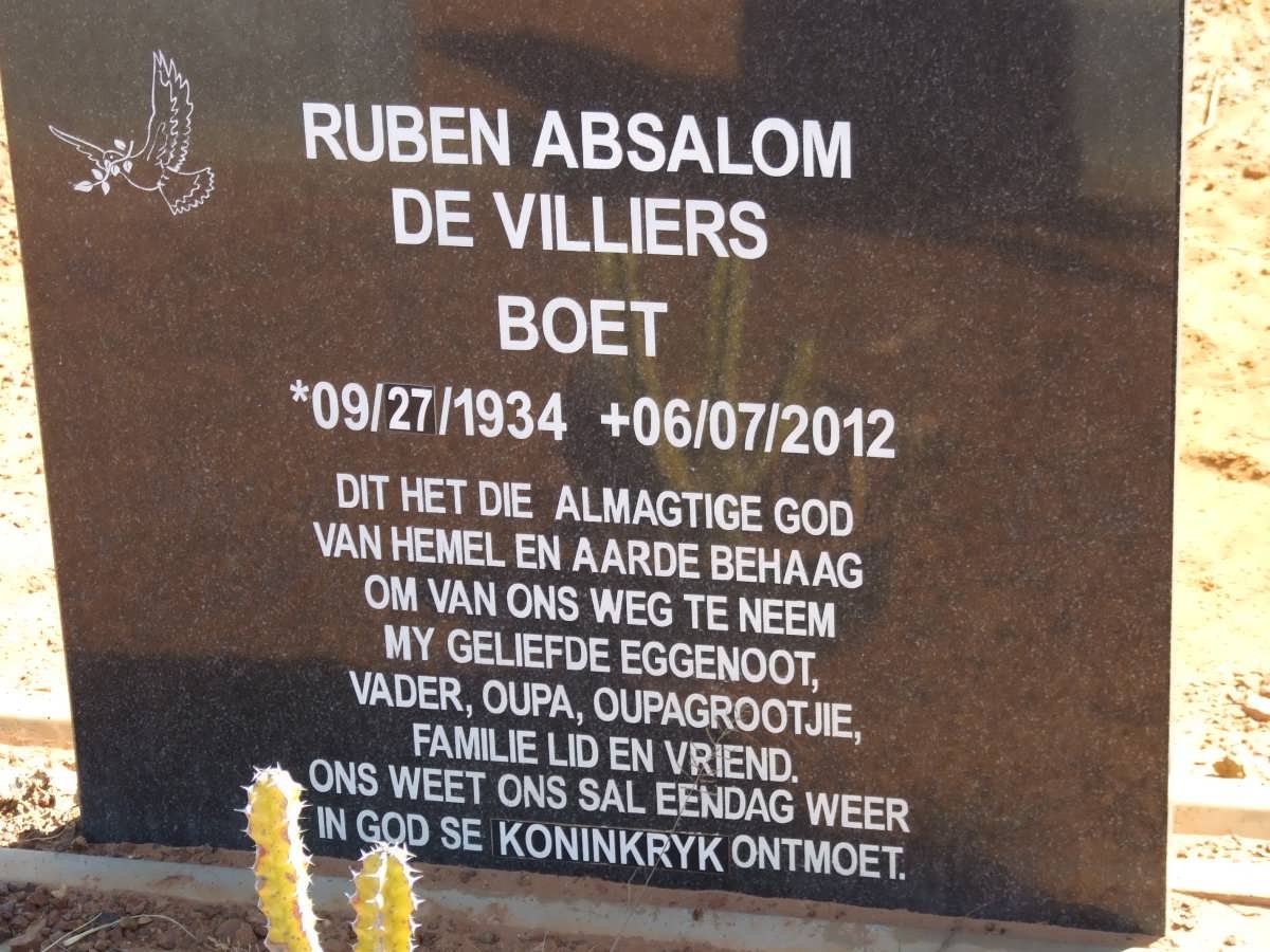 VILLIERS Ruben Absalom, de 1934-2012