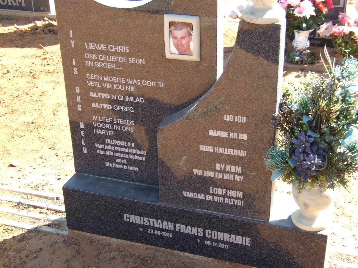 CONRADIE Christiaan Frans 1988-2011