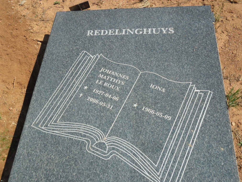 REDELINGHUYS Johannes Matthys Le Roux 1927-2008 :: REDELINGHUYS Iona 1966-