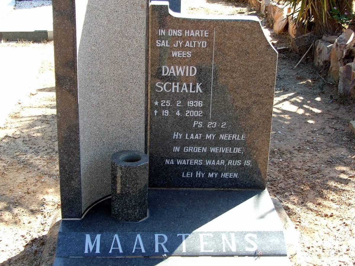 MAARTENS Dawid Schalk 1936-2002