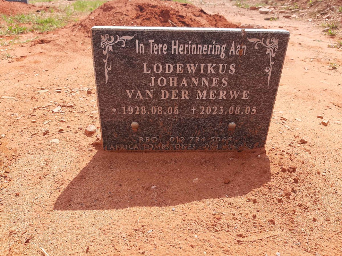 MERWE Lodewikus Johannes, van der 1928-2023