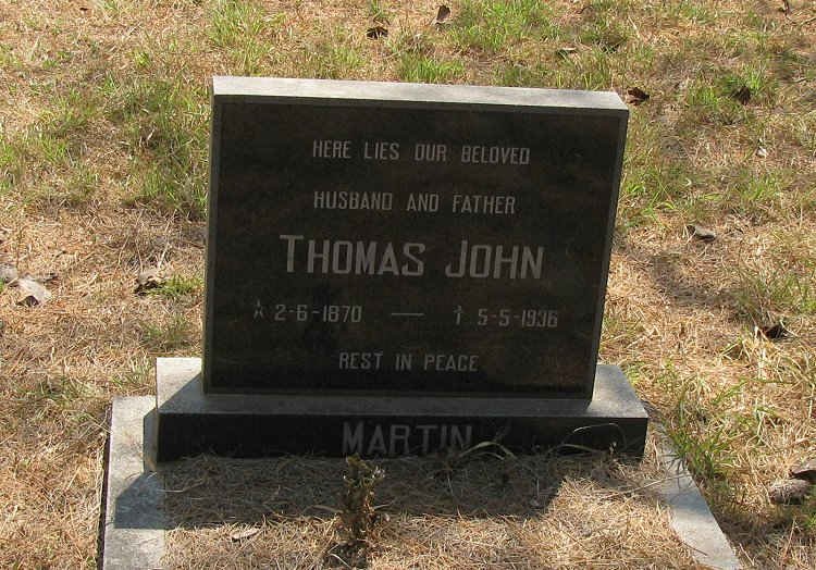 MARTIN Thomas John 1870-1936