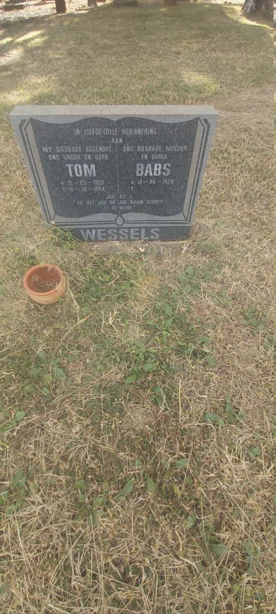 WESSELS Tom 1922-1994 &amp; Babs 1929-