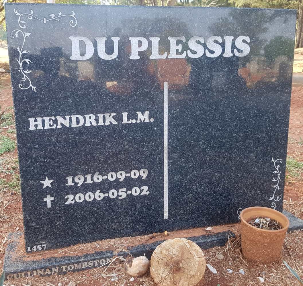 PLESSIS Hendrik L.M., du 1916-2006
