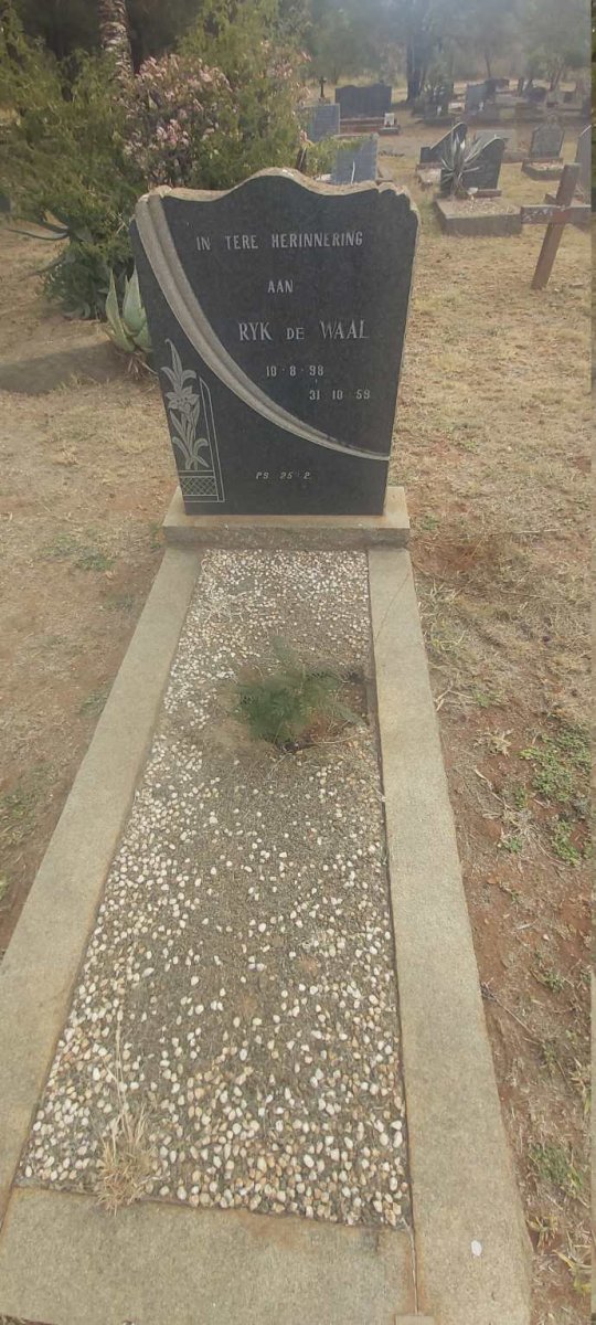 WAAL Ryk, de 1898-1959