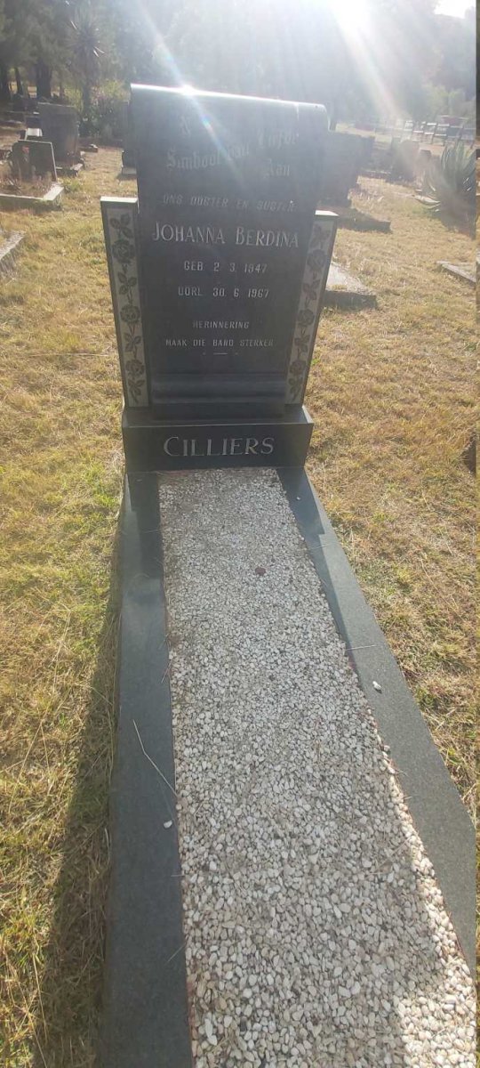 CILLIERS Johanna Berdina 1947-1967