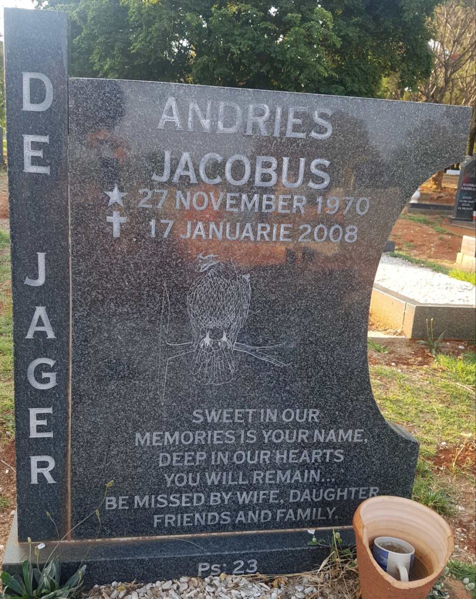 JAGER Andries Jacobus, de 1970-2008