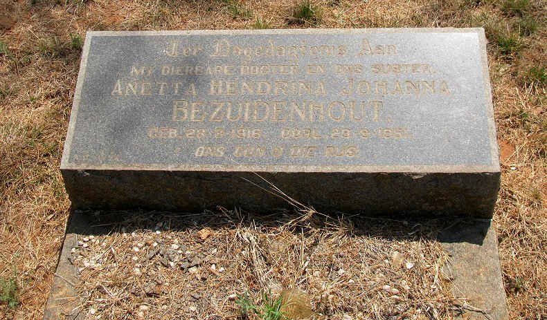 BEZUIDENHOUT Anetta Hendrina Johanna 1916-195?