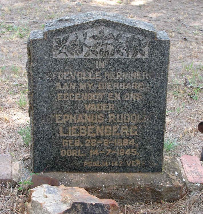 LIEBENBERG Stephanus Rudolf 1884-1945