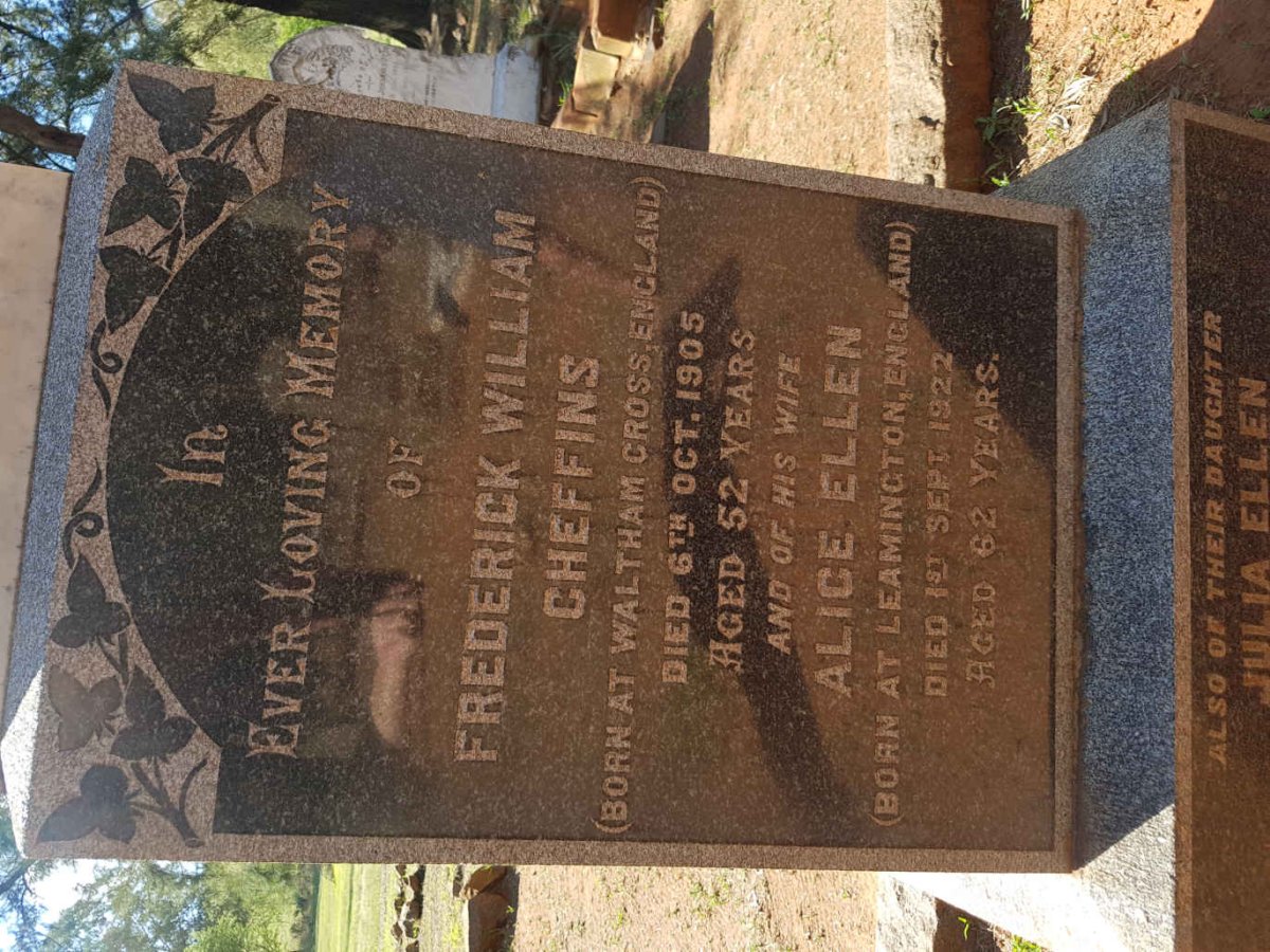 CHEFFINS Frederick William -1905 &amp; Alice Ellen -1922