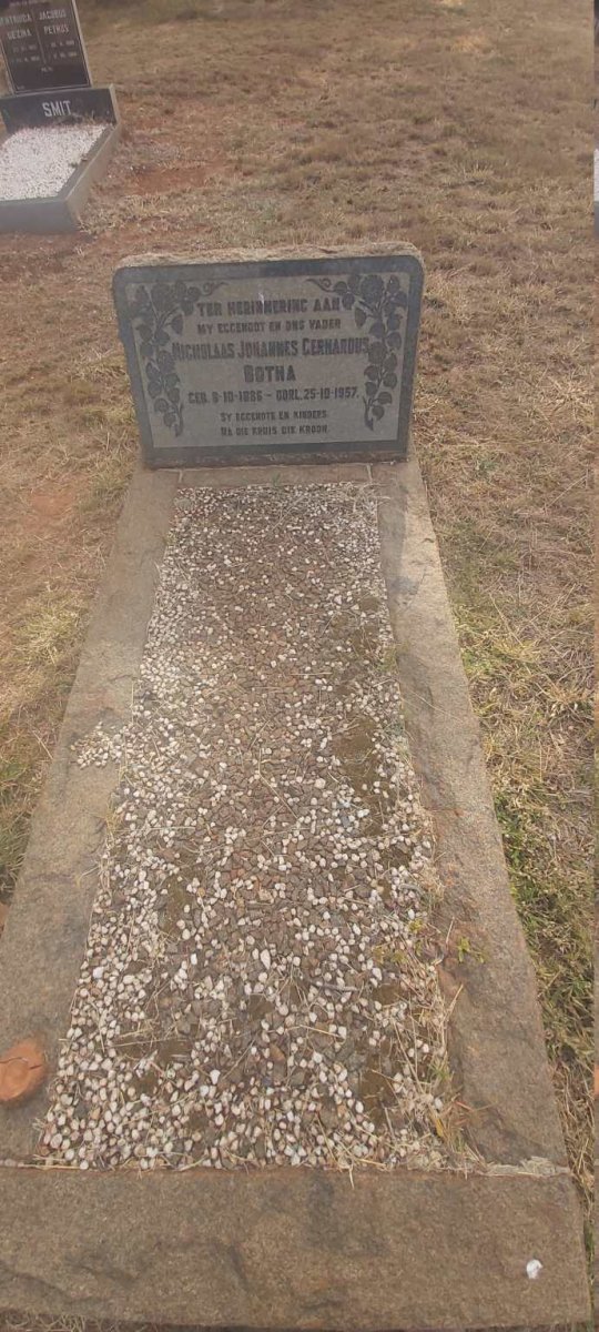 BOTHA Nicholaas Johannes Gerhardus 1886-1957
