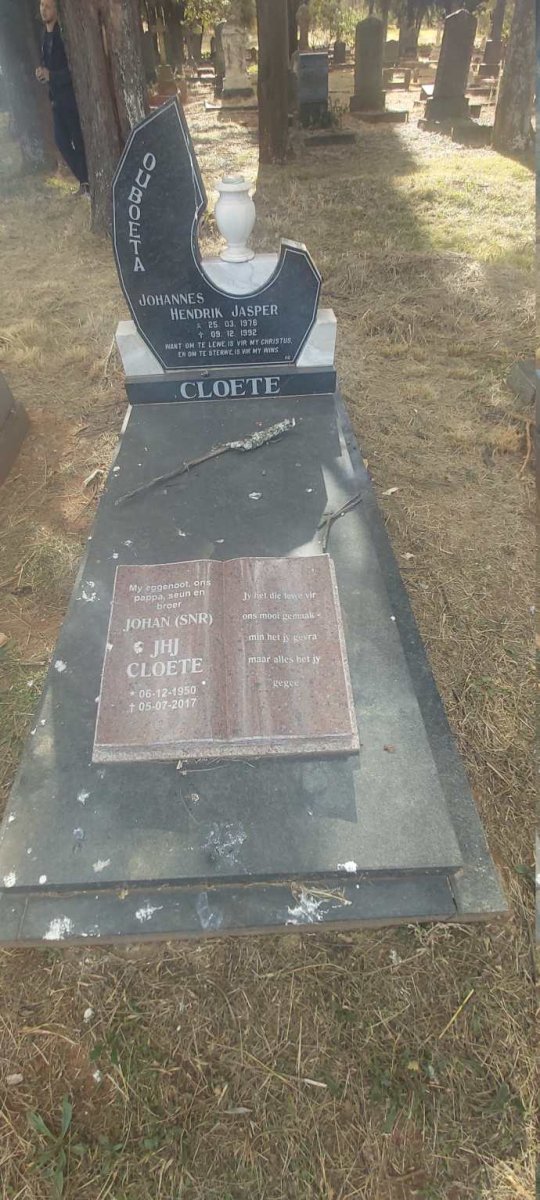 CLOETE J.H.J. 1950-2017 :: CLOETE Johannes Hendrik Jasper 1976-1992 _1