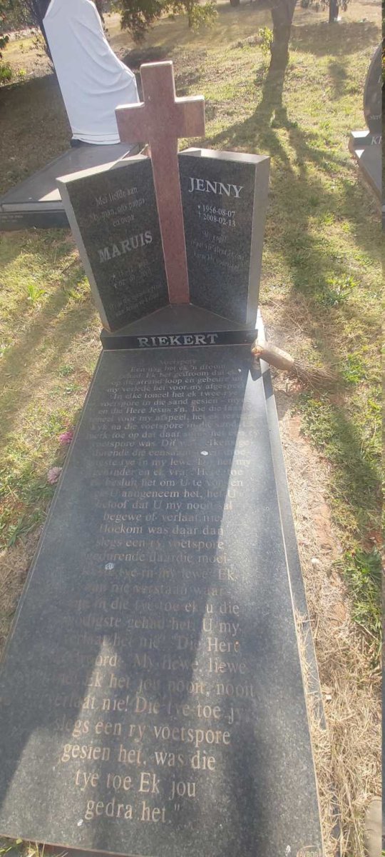 RIEKERT Marius &amp; Jenny 1956-2008