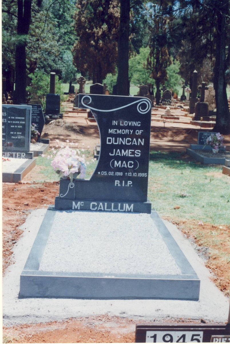 Mc CALLUM Duncan James 1918-1995