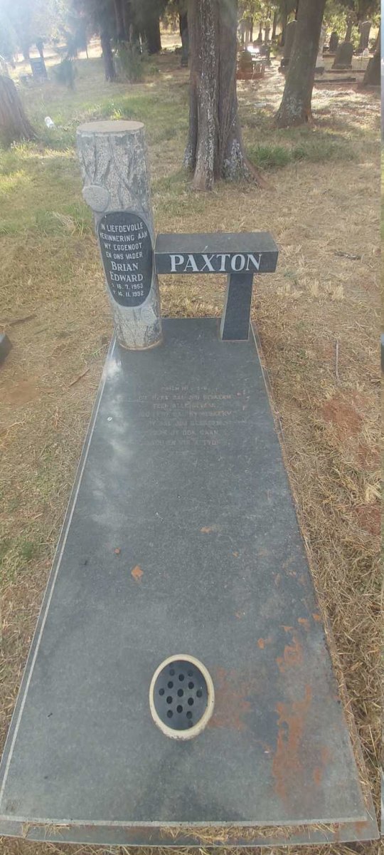 PAXTON Brian Edward 1953-1992