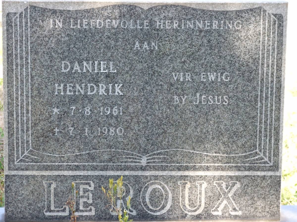 ROUX Daniel Hendrik, le 1961-1980
