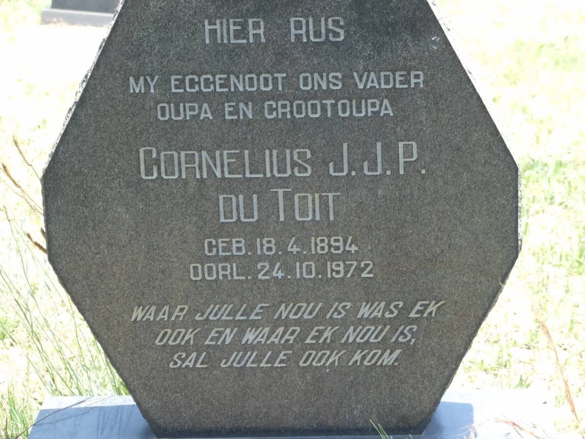 TOIT Cornelius J.J.P., du 1894-1972
