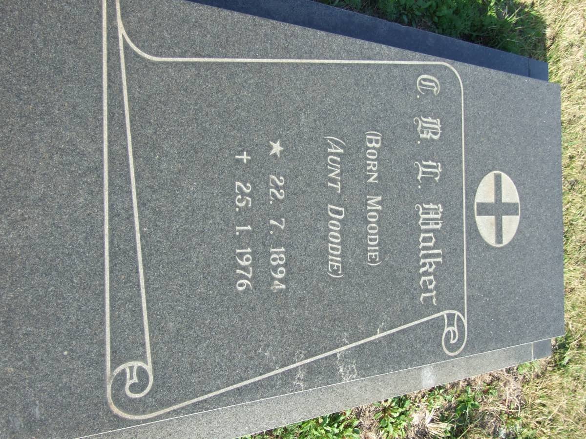 WALKER C.B.L. nee MOODIE 1894-1976
