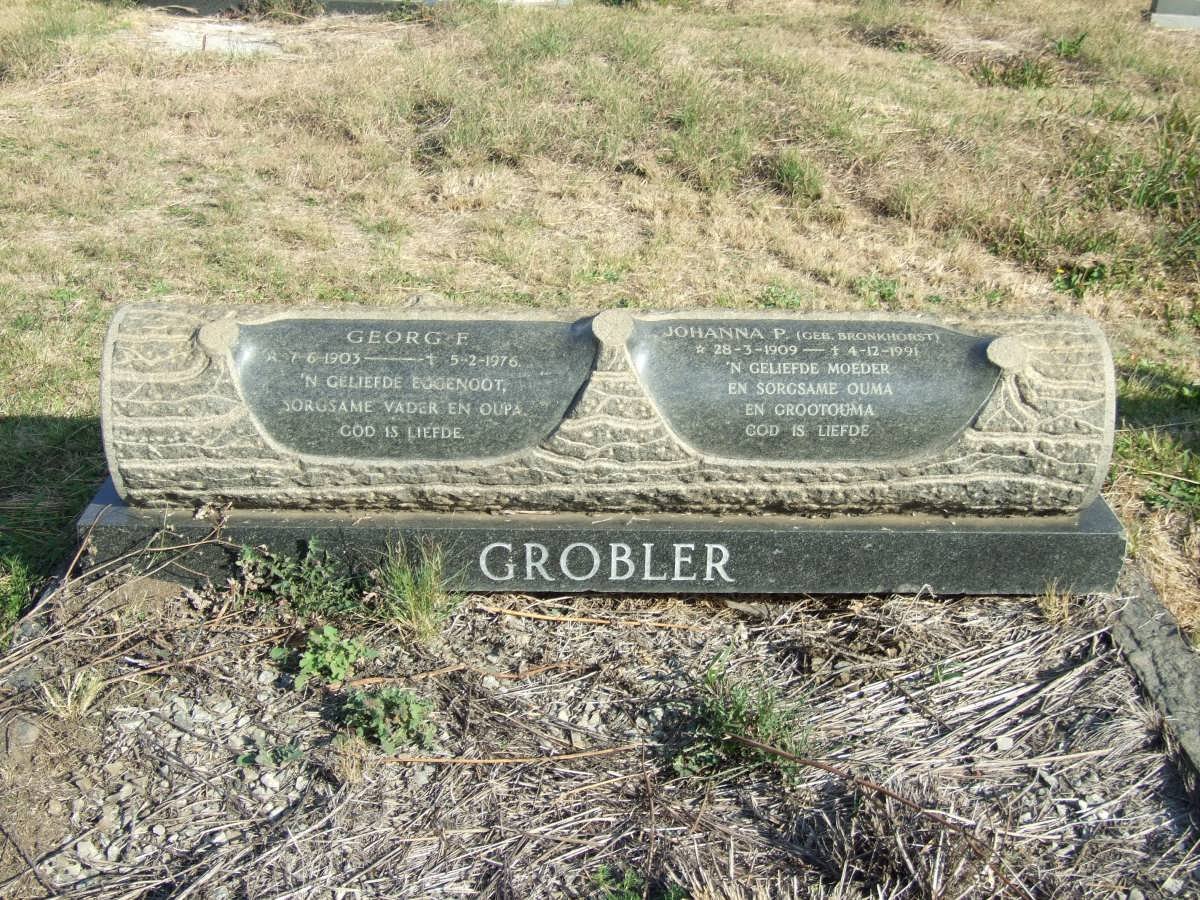 GROBLER Georg F. 1903-1976 &amp; Johanna P. BRONKHORST 1909-1991