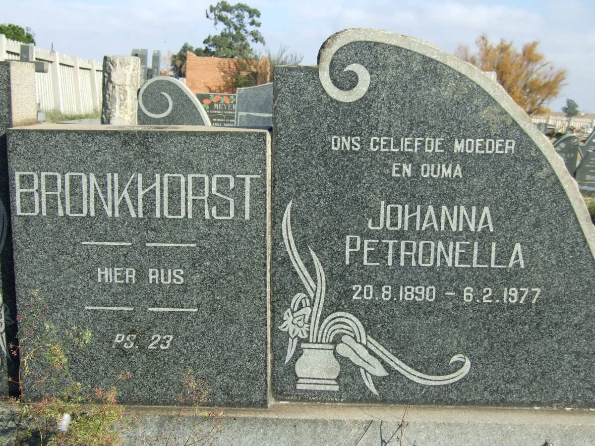 BRONKHORST Johanna Petronella 1890-1977