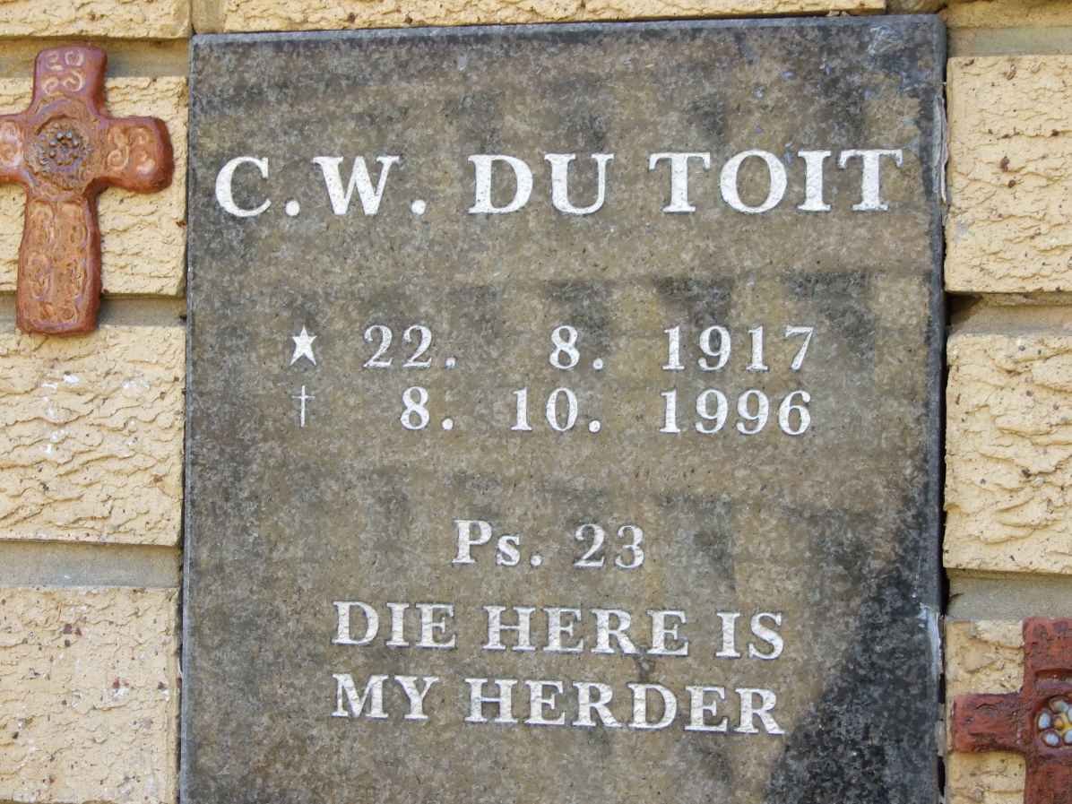 TOIT C.W., du 1917-1996