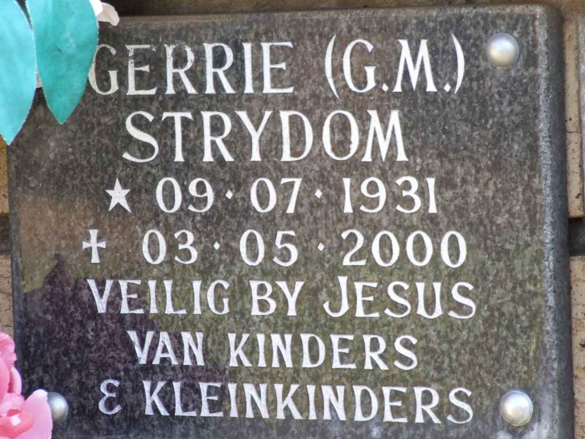 STRYDOM G.M. 1931-2000
