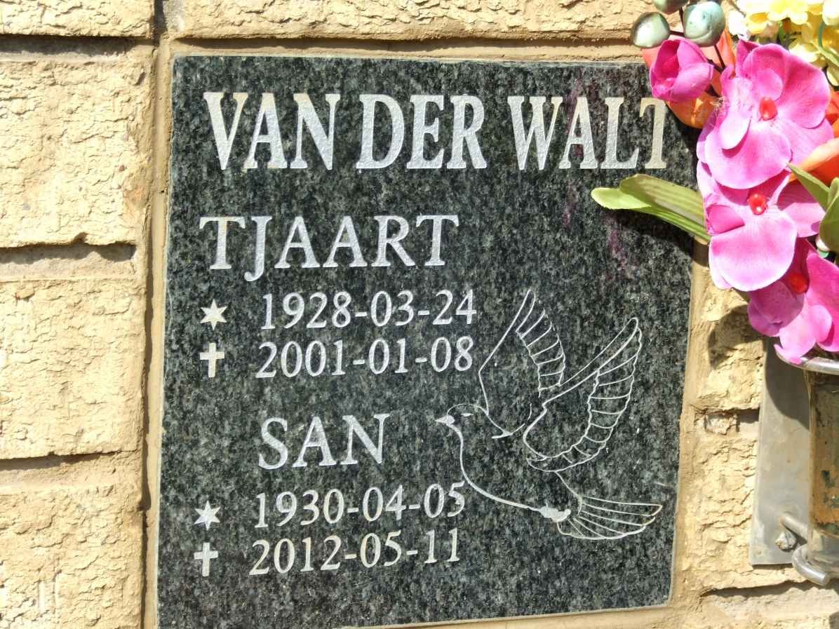 WALT Tjaart, van der 1928-2001 &amp; San 1930-2012