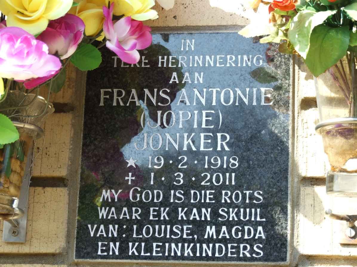 JONKER Frans Antonie 1918-2011