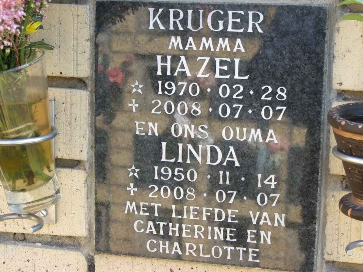 KRUGER Hazel 1970-2008 :: KRUGER Linda 1950-2008
