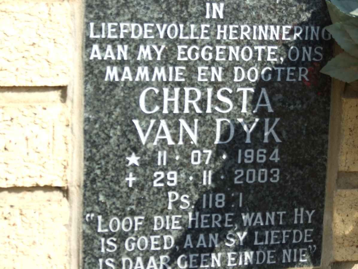 DYK Christa, van 1964-2003