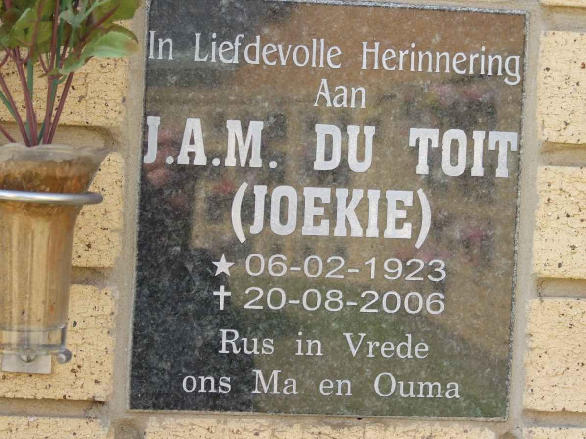 TOIT J.A.M., du 1923-2006