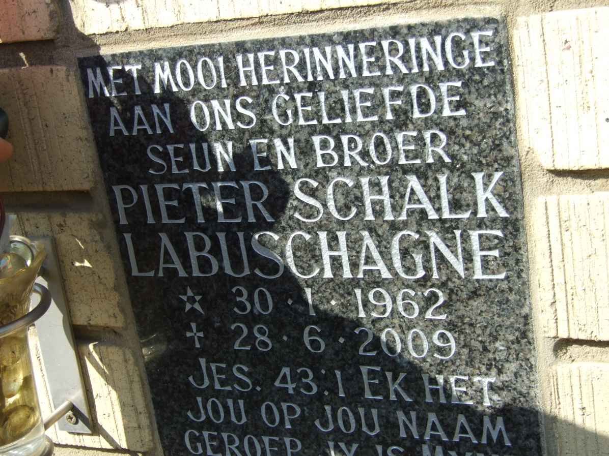 LABUSCHAGNE Pieter Schalk 1962-2009