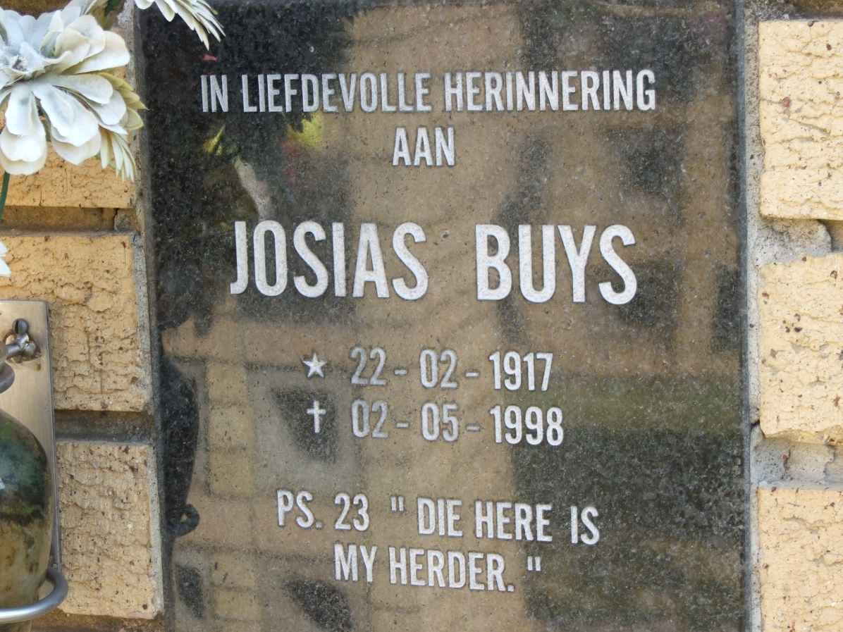 BUYS Josias 1917-1998