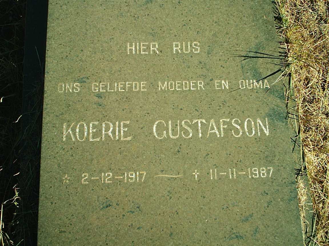 GUSTAFSON Koerie 1917-1987