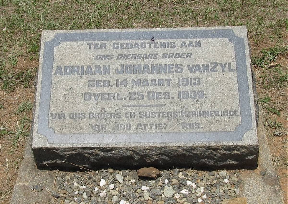 ZYL Adriaan Johannes, van 1913-1938