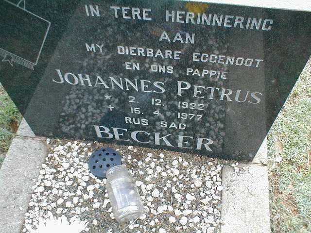 BECKER Johannes Petrus 1922-1977