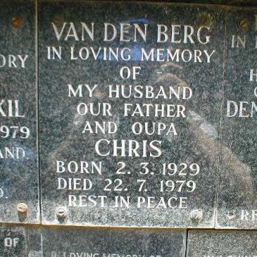 BERG Chris, van den 1929-1979