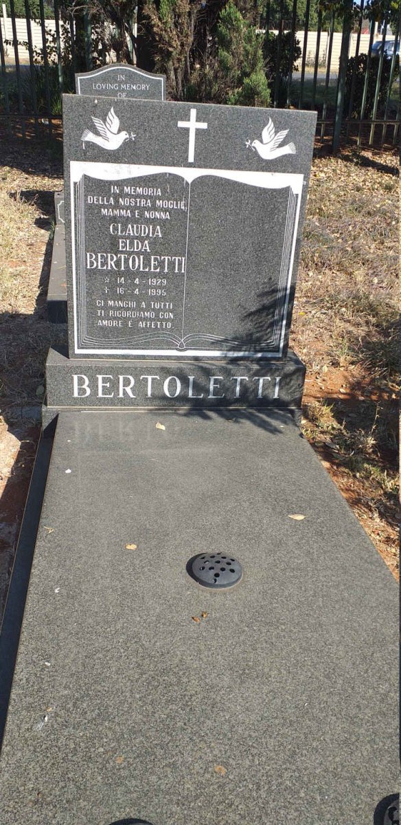 BERTOLETTI Claudia Elda 1929-1995