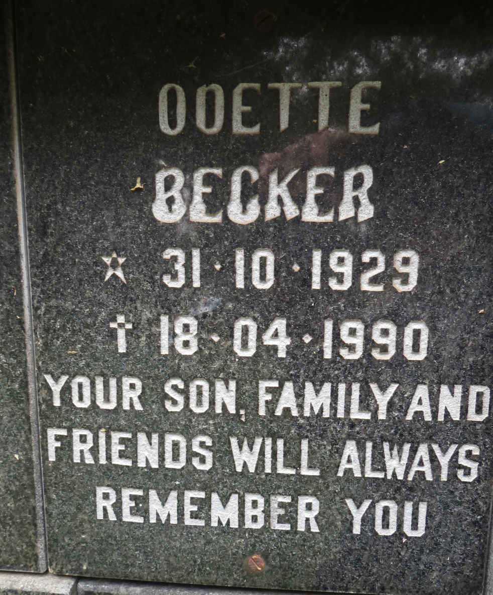 BECKER Odette 1929-1990